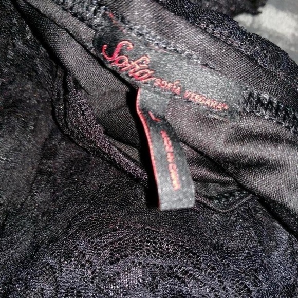 Sofia Vergara Women’s One Shoulder Dress Black Lace Asymmetrical Formal Sz. L - Picture 4 of 4